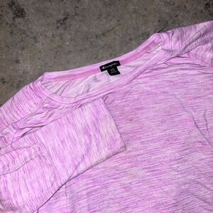 Champion T Shirt Womens 2XL Pink Raglan Sleeve Moisture Wicking Exercise Yoga